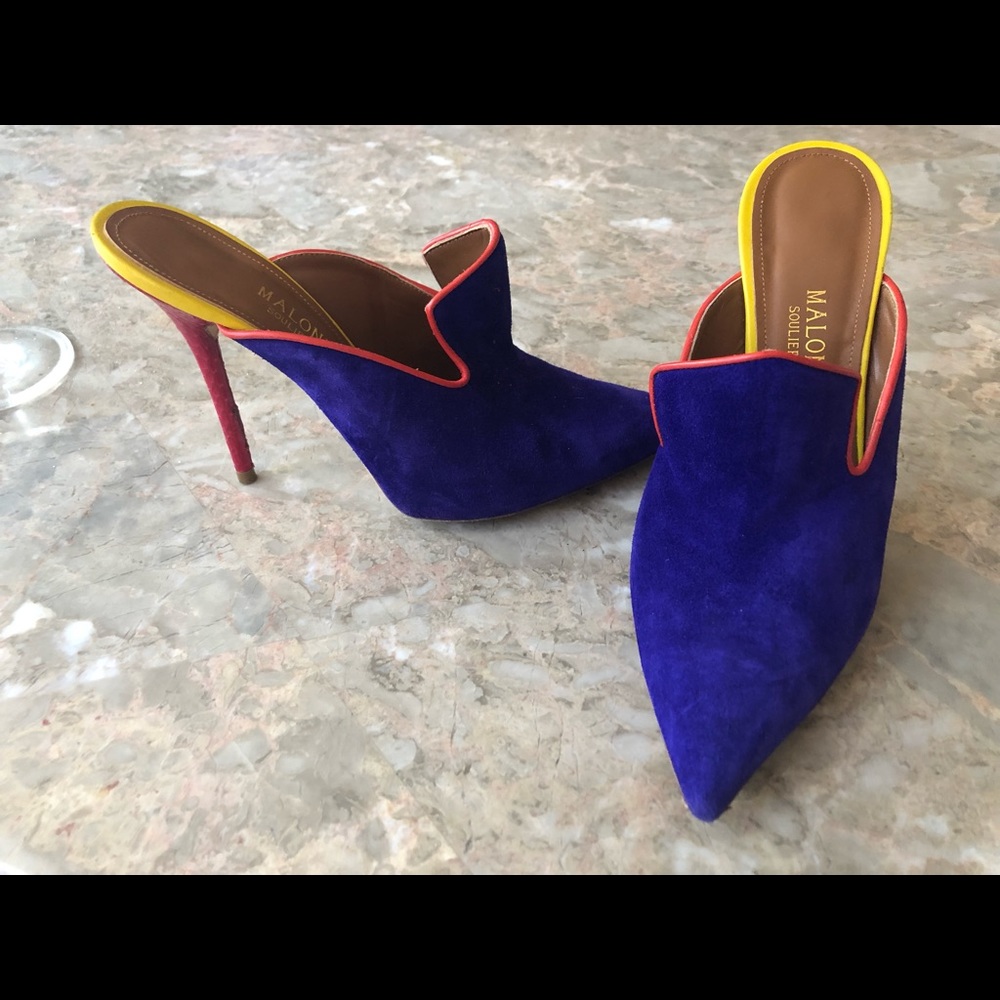 Malone Souliers Purple Suede Stilettos size 9
